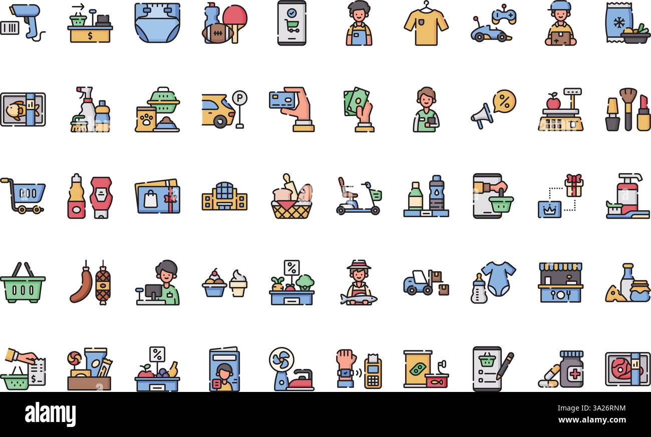 Collection d'icônes vectorielles de haute qualité avec contour modifiable. Idéal pour les projets professionnels et créatifs. Illustration de Vecteur