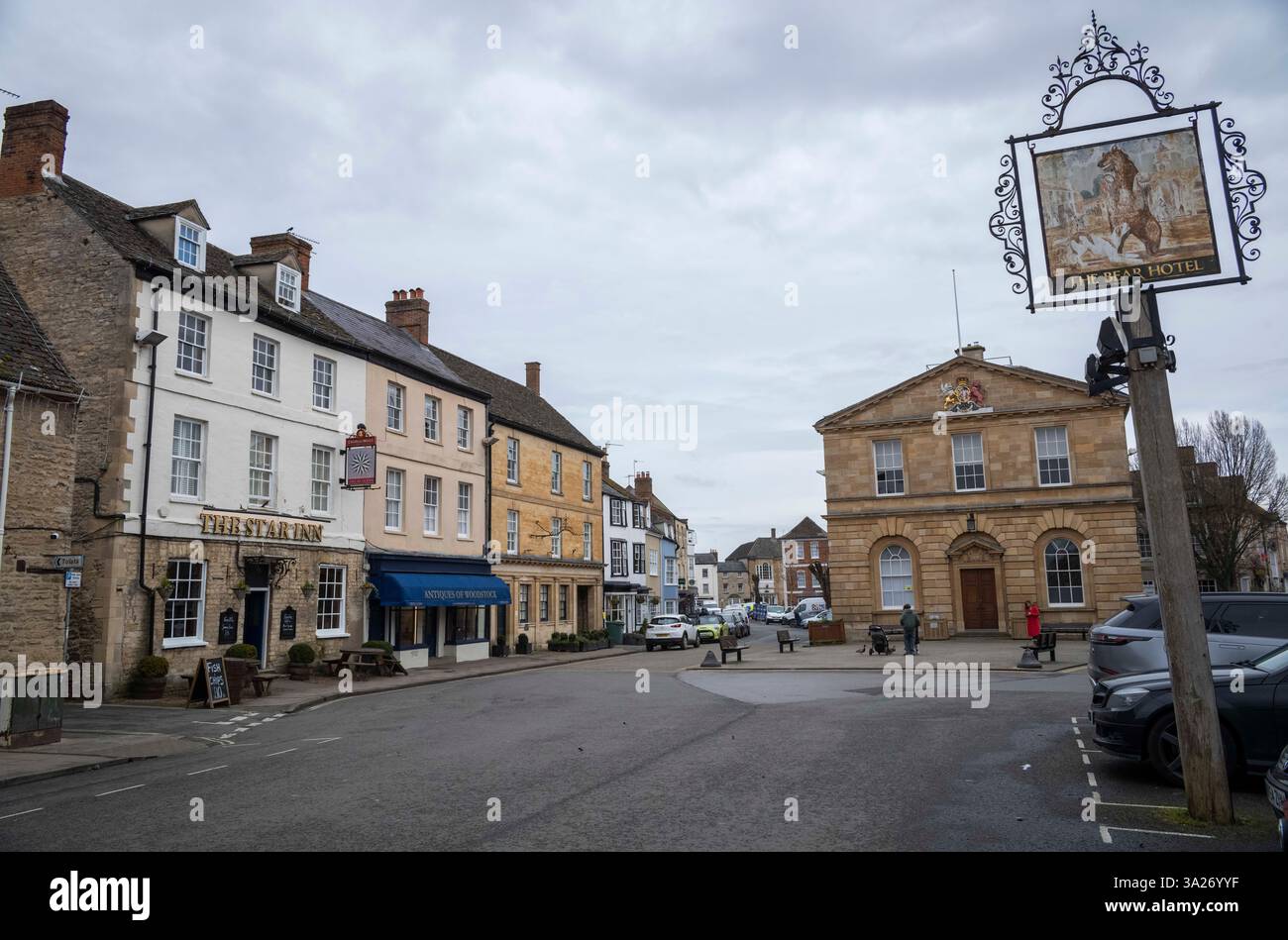 Photos de Woodstock, près du lieu de naissance de Sir Winston Churchill au palais de Blenheim, dans l'Oxfordshire de l'Ouest, Angleterre, Royaume-Uni Banque D'Images