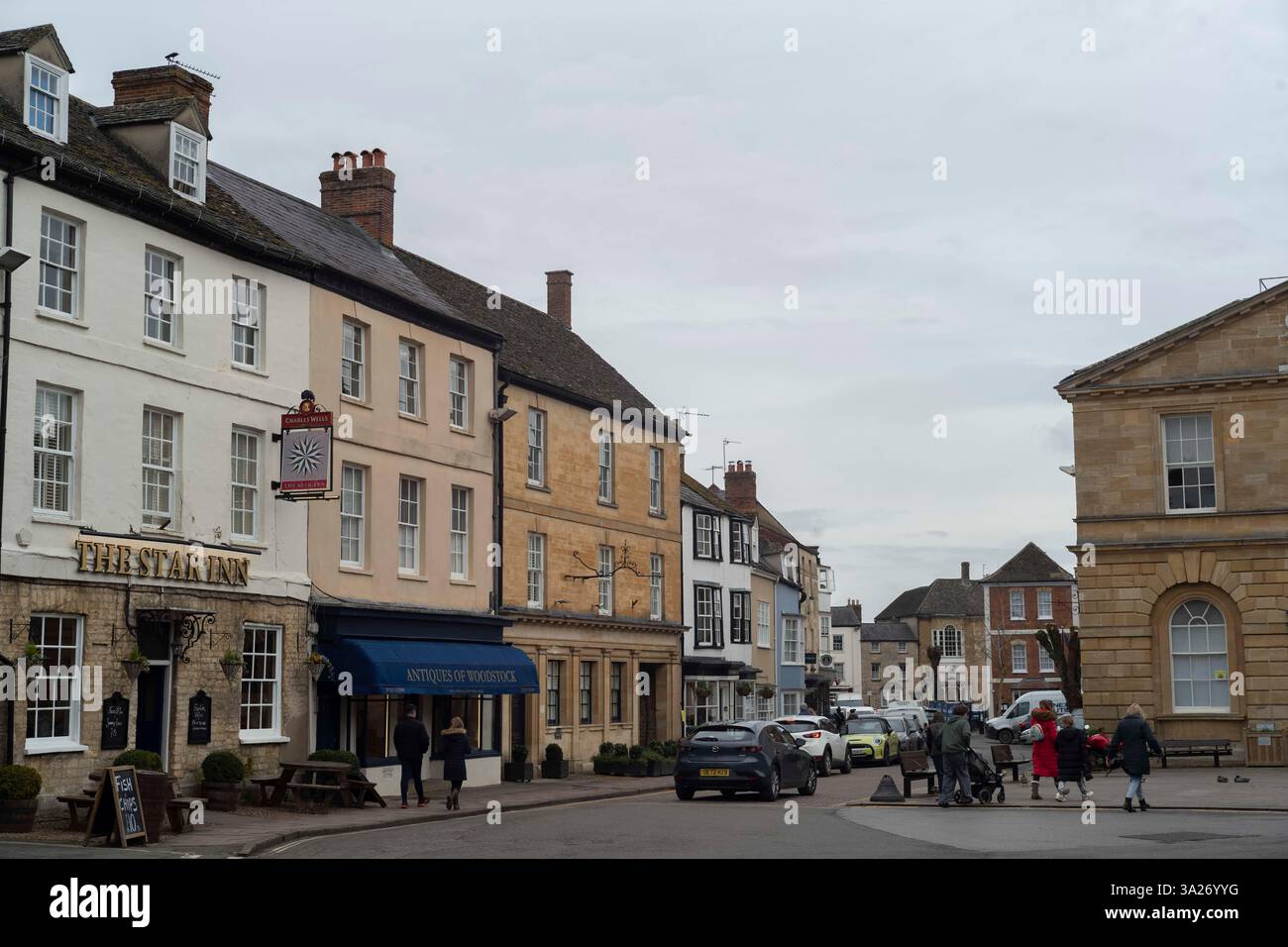 Photos de Woodstock, près du lieu de naissance de Sir Winston Churchill au palais de Blenheim, dans l'Oxfordshire de l'Ouest, Angleterre, Royaume-Uni Banque D'Images
