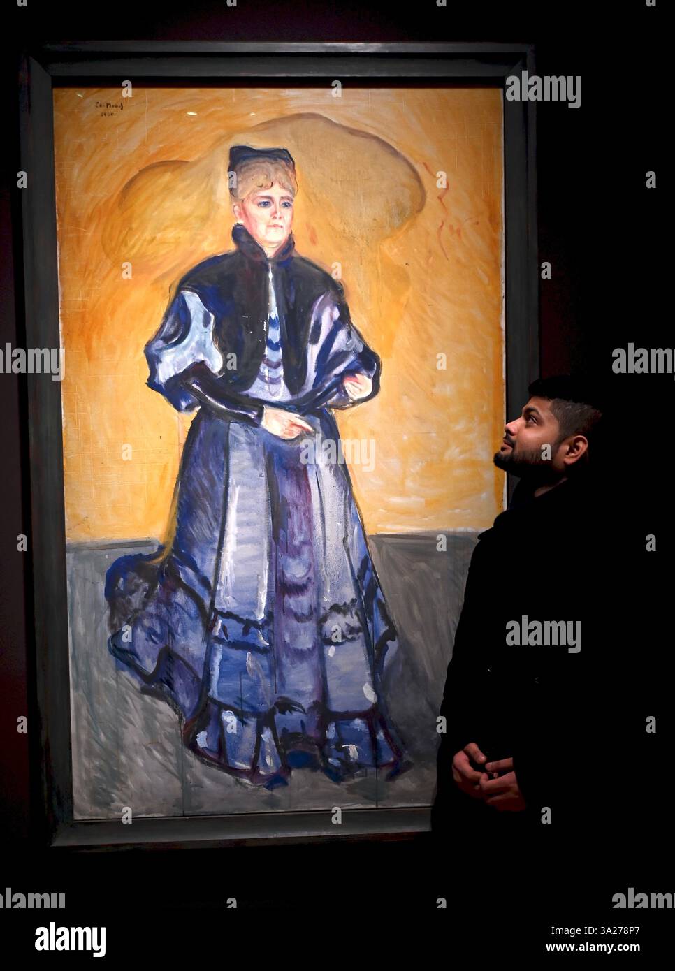 Ouverture le 13 mars 2025 , Edvard Munch Portraits sera la première exposition au Royaume-Uni en tant que portraitiste , incluant des œuvres jamais vues auparavant au Royaume-Uni telles que les portraits de Munch de l'avocat Thor Lutken et du physicien Felix Auerbach . Banque D'Images