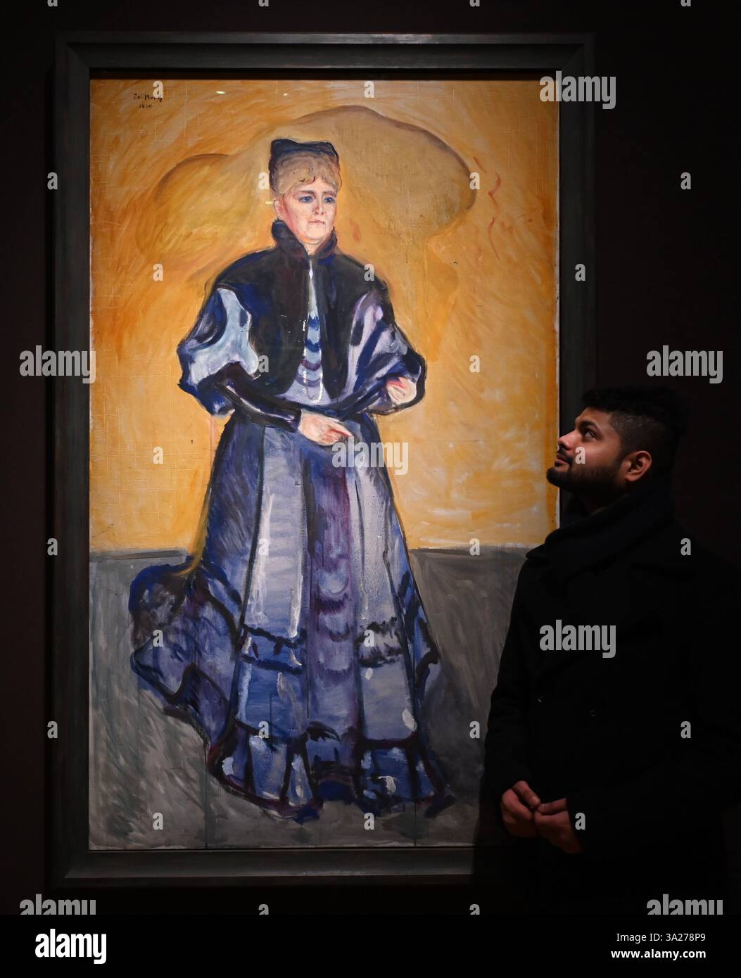 Ouverture le 13 mars 2025 , Edvard Munch Portraits sera la première exposition au Royaume-Uni en tant que portraitiste , incluant des œuvres jamais vues auparavant au Royaume-Uni telles que les portraits de Munch de l'avocat Thor Lutken et du physicien Felix Auerbach . Banque D'Images