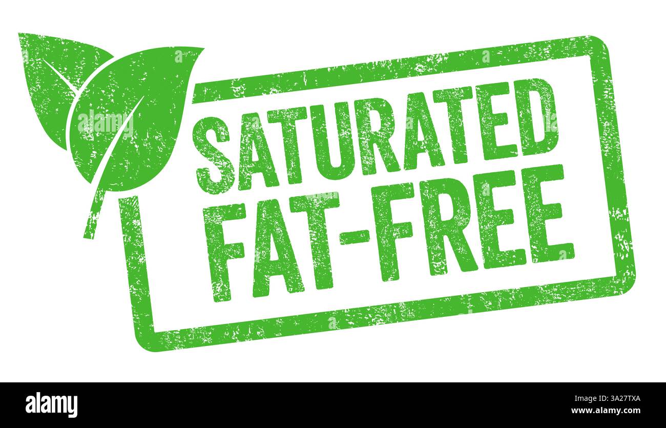 Timbre vert isolé sur un fond blanc - sans gras saturé Banque D'Images