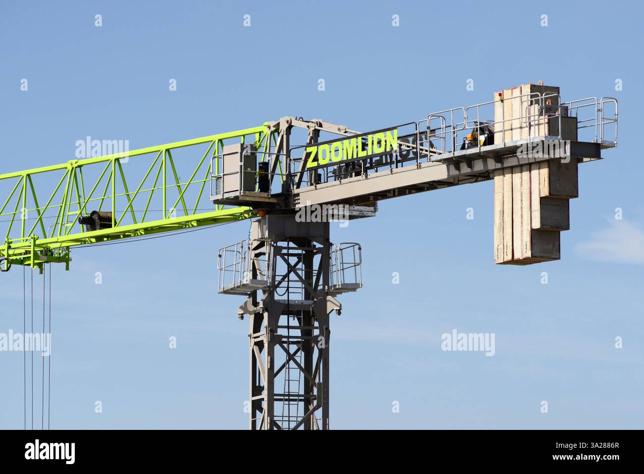 Zoomlion, grue à tour, grue, grue à tour Zoomlion, grue Zoomlion, grues à tour Zoomlion, grues Zoomlion, chinois, machines de construction, machines Banque D'Images