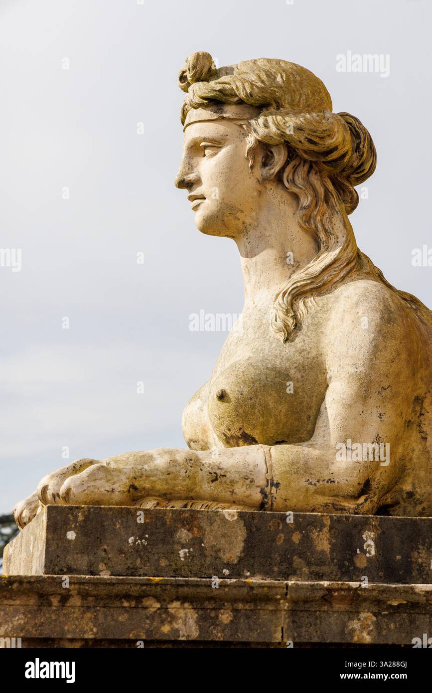 Sphinx, Croome, Worcestershire, Angleterre, Royaume-Uni Banque D'Images