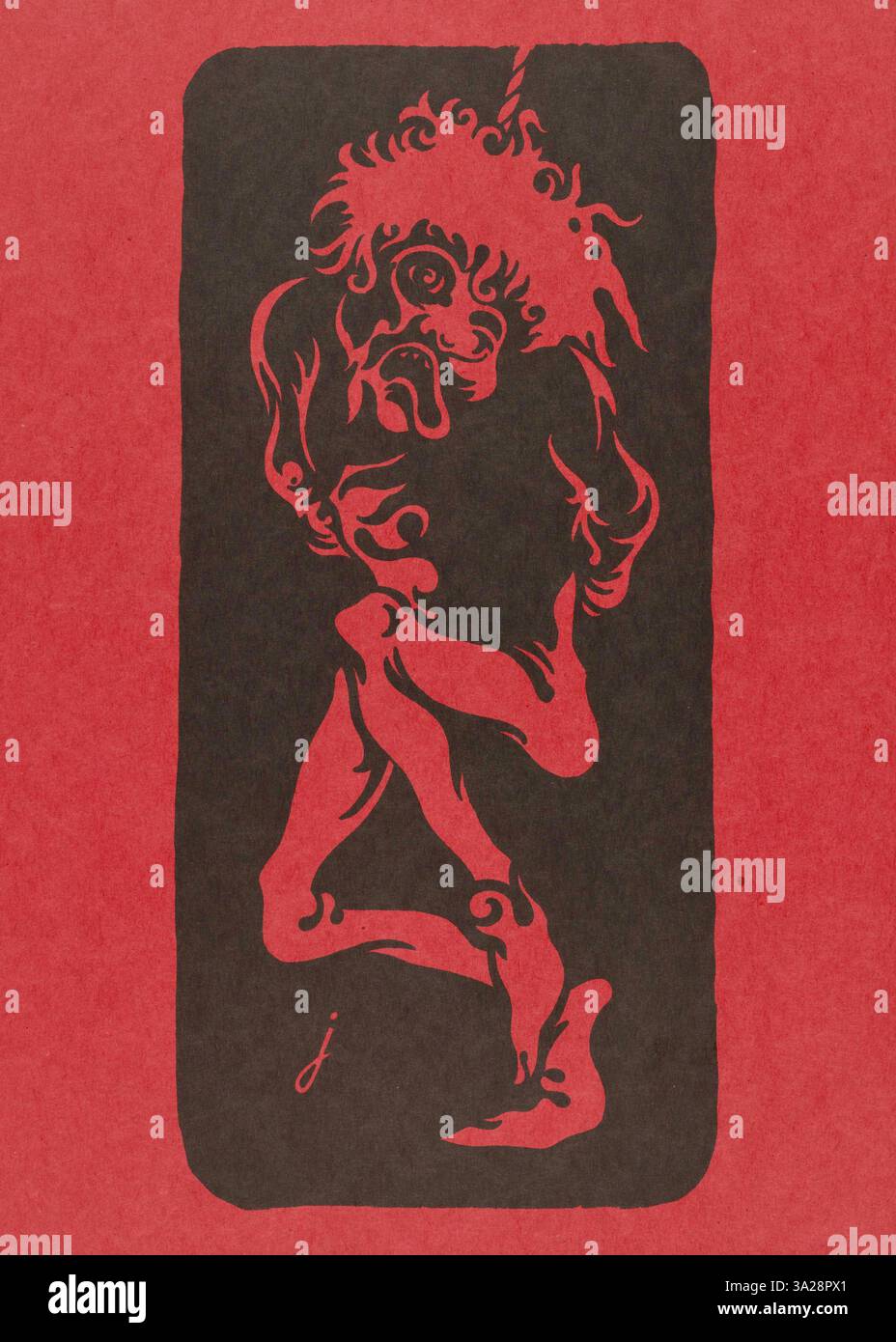 Henri Gustave Jossot - L'homme pendu le procès - 1895 Banque D'Images