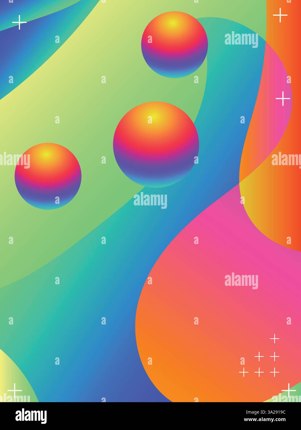 Vagues vibrantes liquides pour modèle de dépliant d'événement DJ. illustration de vctor couleur vibrante de style acide dégradé 3d. Illustration de Vecteur