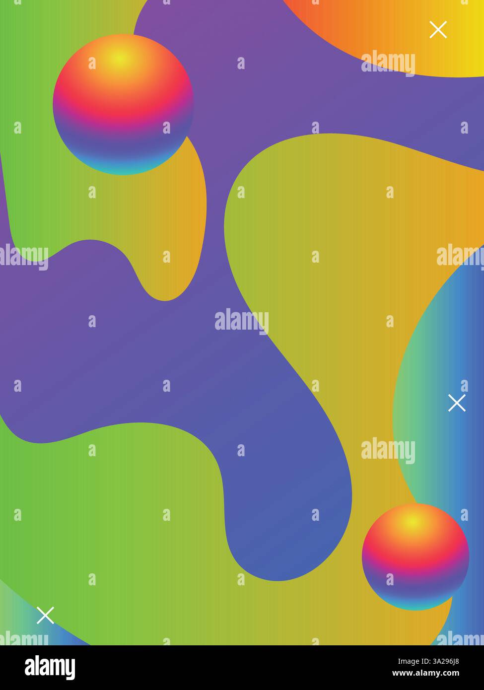 Modèle de dépliant EDM avec modèle de lignes liquides de dégradé dessiné à la main. illustration de vctor couleur vibrante de style acide dégradé 3d. Illustration de Vecteur