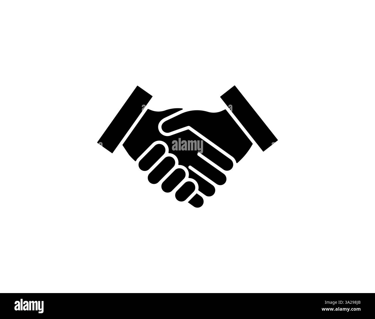 Deux mains dans une poignée de main ferme illustrant l'accord et la coopération entre deux personnes Illustration de Vecteur