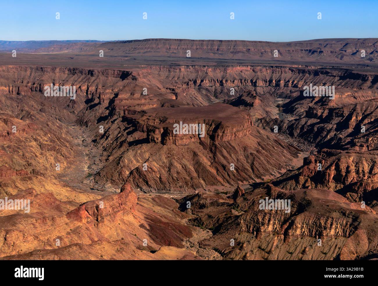 Boucle de la rivière Fishriver Canyon, Hobas, Namibie Banque D'Images