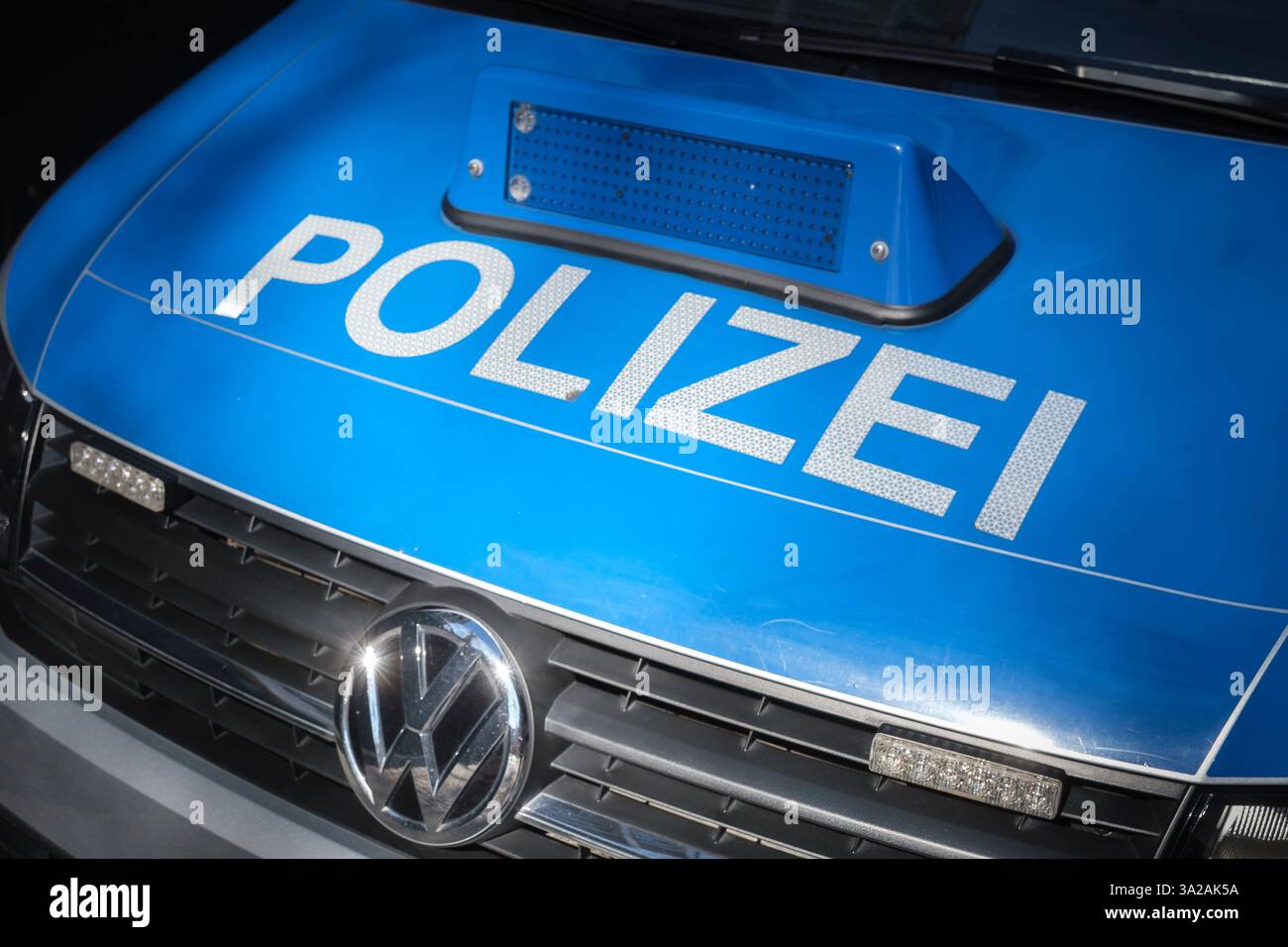Détail voiture de police à Cologne Banque D'Images