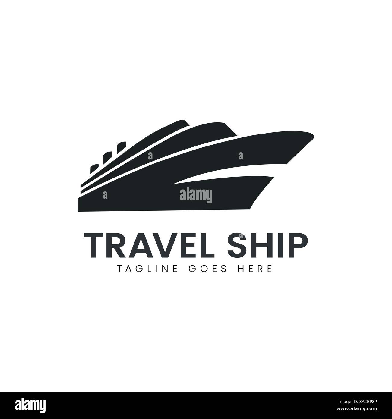 Bateau de croisière de luxe naviguant vers le port au lever du soleil Illustration de Vecteur