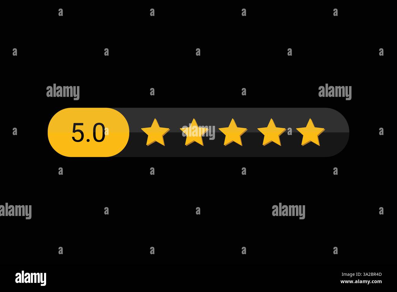 art vectoriel de conception de symbole d'évaluation 5 étoiles Illustration de Vecteur