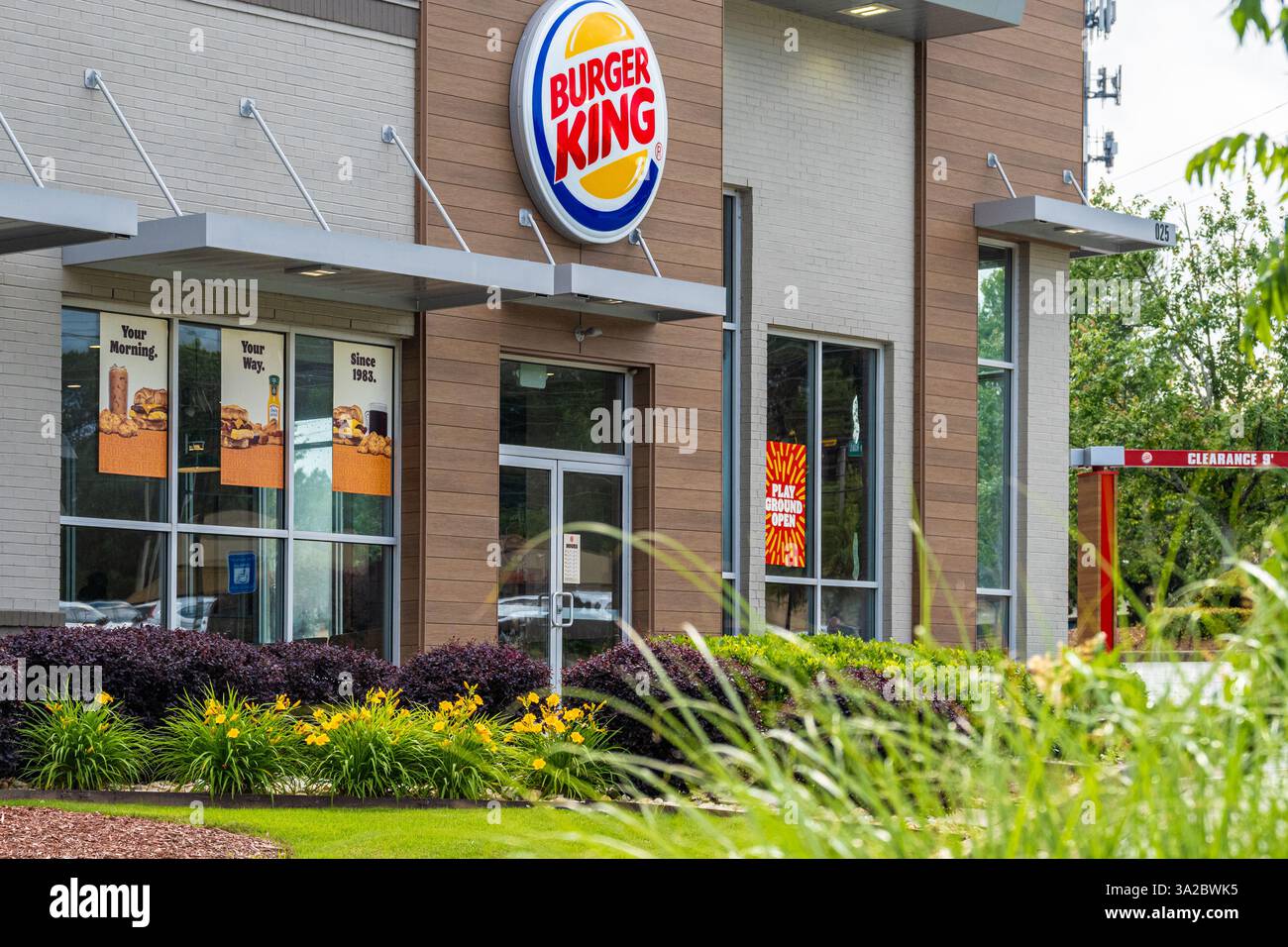 Burger King fast food hamburger restaurant à Johns Creek, Géorgie. (ÉTATS-UNIS) Banque D'Images