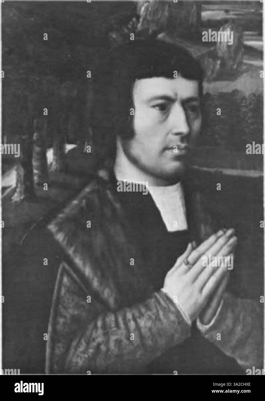 La peinture d'Adriaen Ysenbrant, qui fait partie du groupe des maniéristes d'Anvers, capture l'essence de la période avec ses détails complexes, ses thèmes religieux et les proportions allongées typiques du style maniériste. Banque D'Images