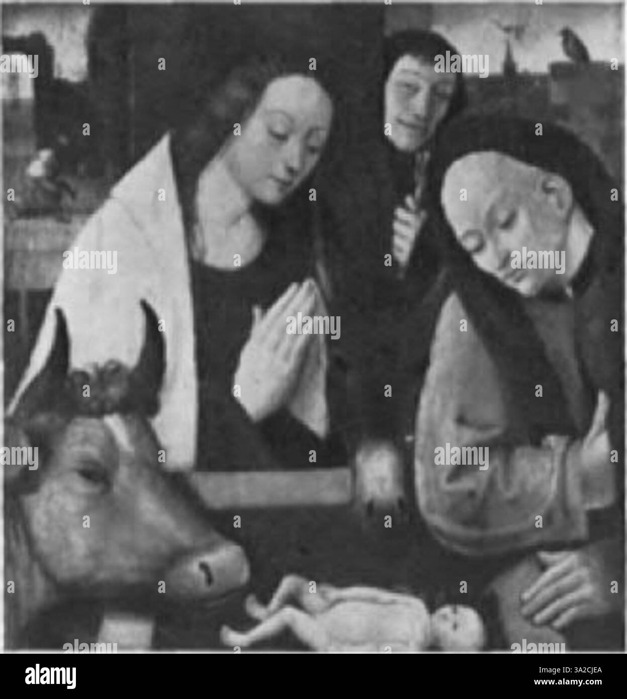 Cette peinture illustre les premières techniques néerlandaises, avec des représentations vives de sujets bibliques et des détails complexes, influencées par Geertgen tot Sint Jans et Hieronymus Bosch. Banque D'Images