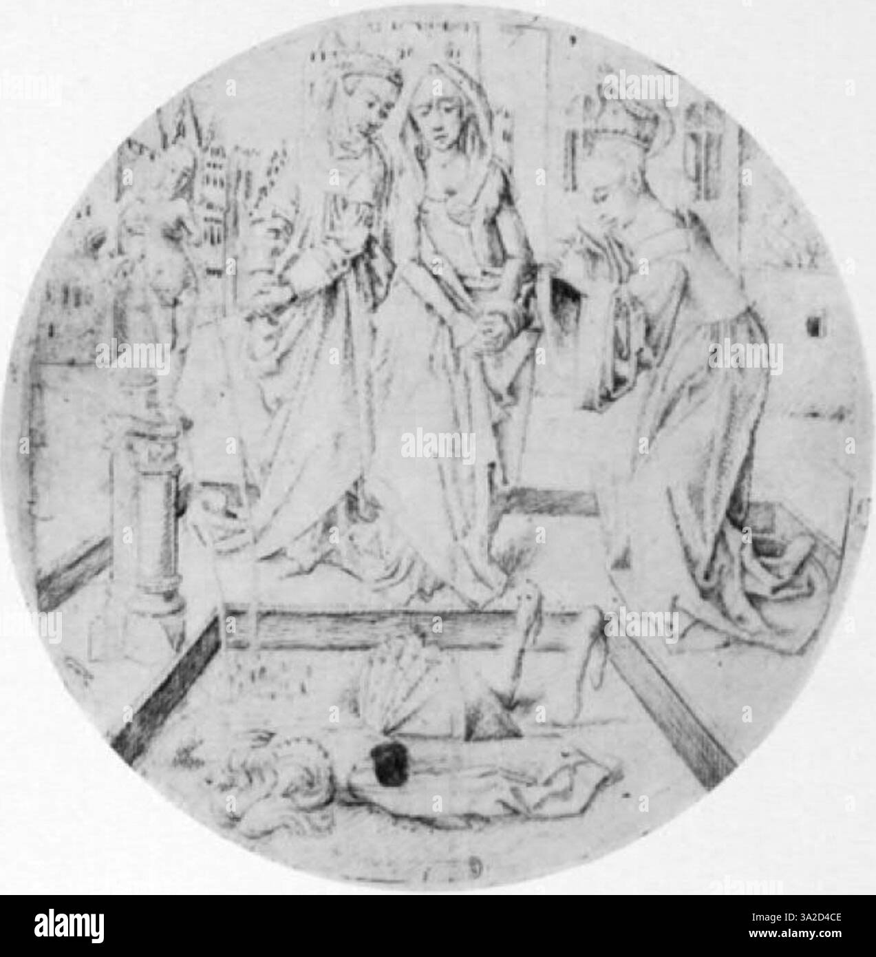 Cette peinture de Geertgen tot Sint Jans, influencée par Jérôme Bosch, présente des sujets bibliques et des couleurs vives. L'approche détaillée de l'artiste capture les figures sacrées et les thèmes spirituels centraux de la Renaissance du Nord Banque D'Images