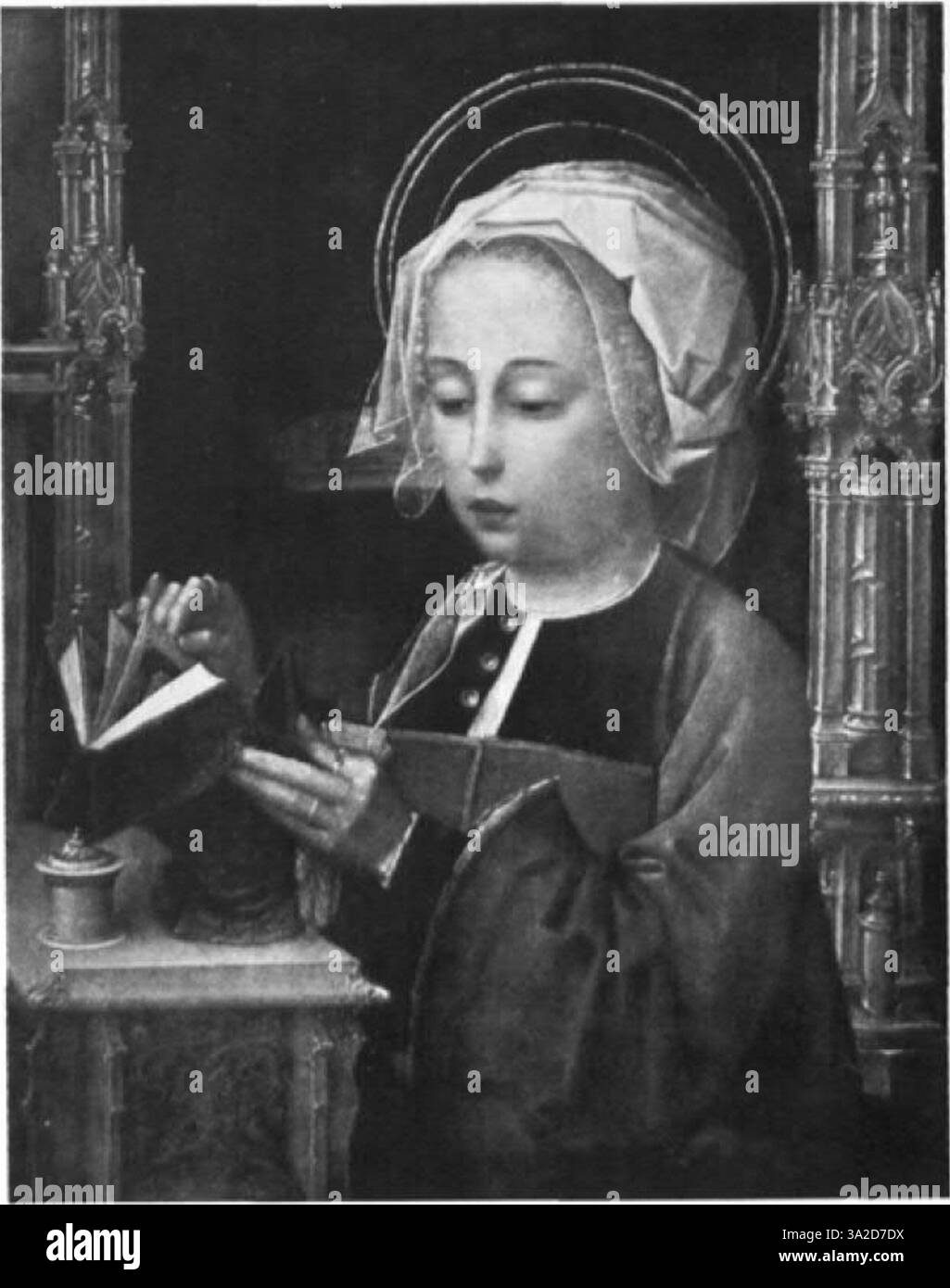 La peinture d’Adriaen Ysenbrant montre la marque du maniérisme anversois : des figures allongées et une iconographie religieuse complexe. Les expressions émotionnelles et l’éclairage dramatique des personnages mettent en évidence les thèmes spirituels. Banque D'Images