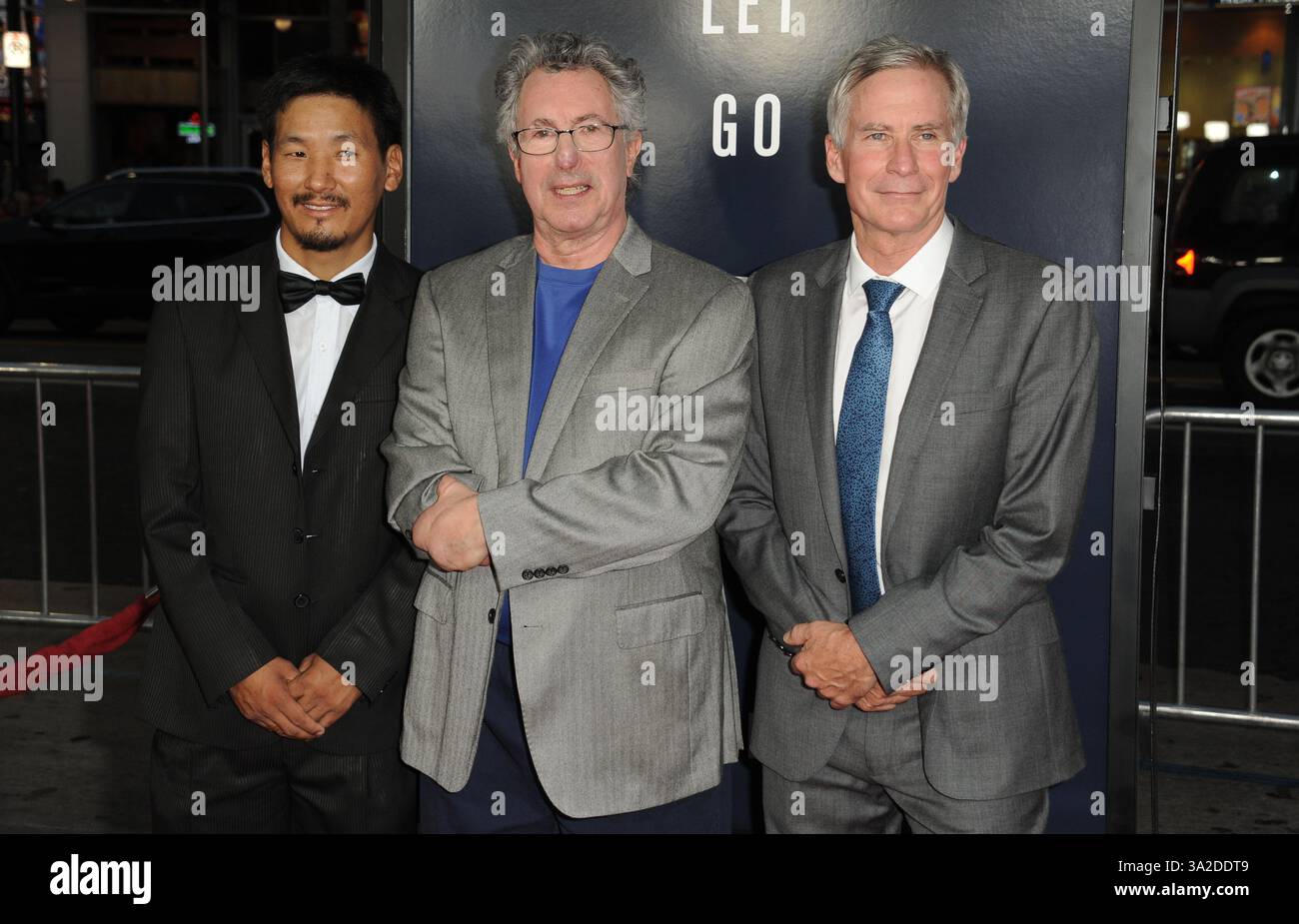 Phula Sherpa, Beck Weathers et David Breashear arrivent à la première de 'Everest' au TCL Chinese 6 Theatre le 9 septembre 2015 à Hollywood, Californie. Banque D'Images