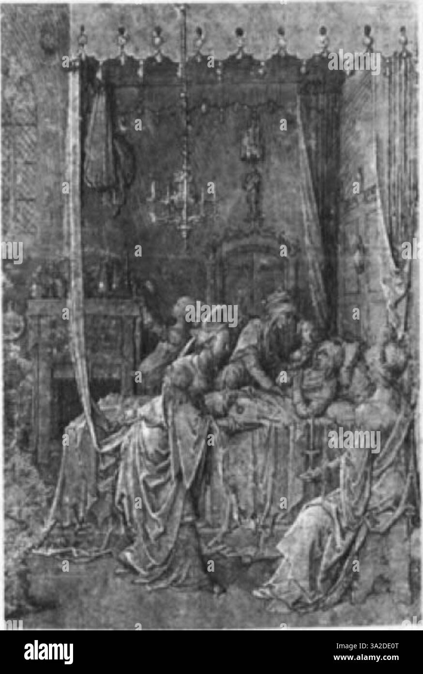 Cette pièce d’Ysenbrant reflète le style maniériste anversois, avec des figures allongées, une iconographie religieuse et des détails fins qui mettent l’accent sur des thèmes spirituels et symboliques. Banque D'Images