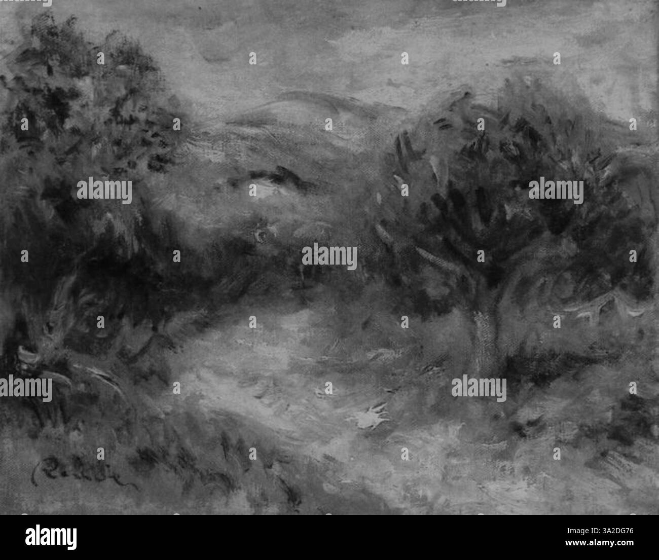 Dans ce tableau de Pierre-Auguste Renoir de 1826, l’artiste démontre une exploration précoce des techniques impressionnistes. Utilisant la lumière et la couleur pour souligner la vitalité des figures humaines, l'œuvre marque une étape critique dans l'évolution artistique de Renoir. Banque D'Images