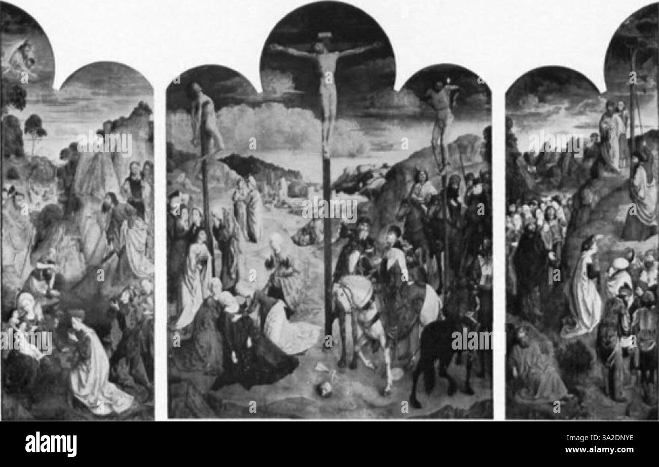 Ce volume de la série de Friedländer sur les premières peintures néerlandaises présente des œuvres de Dierick bouts et Joos van Gent. Il fournit une exploration détaillée de leur contribution à la Renaissance du Nord, en particulier dans l'art religieux et l'iconographie chrétienne. Banque D'Images