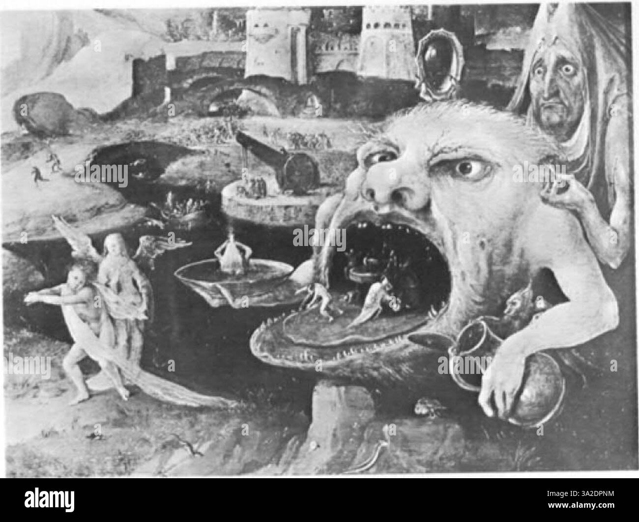 Cette œuvre d'Ysenbrant capture le style maniériste d'Anvers avec son accent sur des contrastes de lumière dramatiques, des figures allongées et une représentation détaillée de thèmes sacrés. L'œuvre met en lumière les techniques de la Renaissance nordique en peinture à l'huile. Banque D'Images