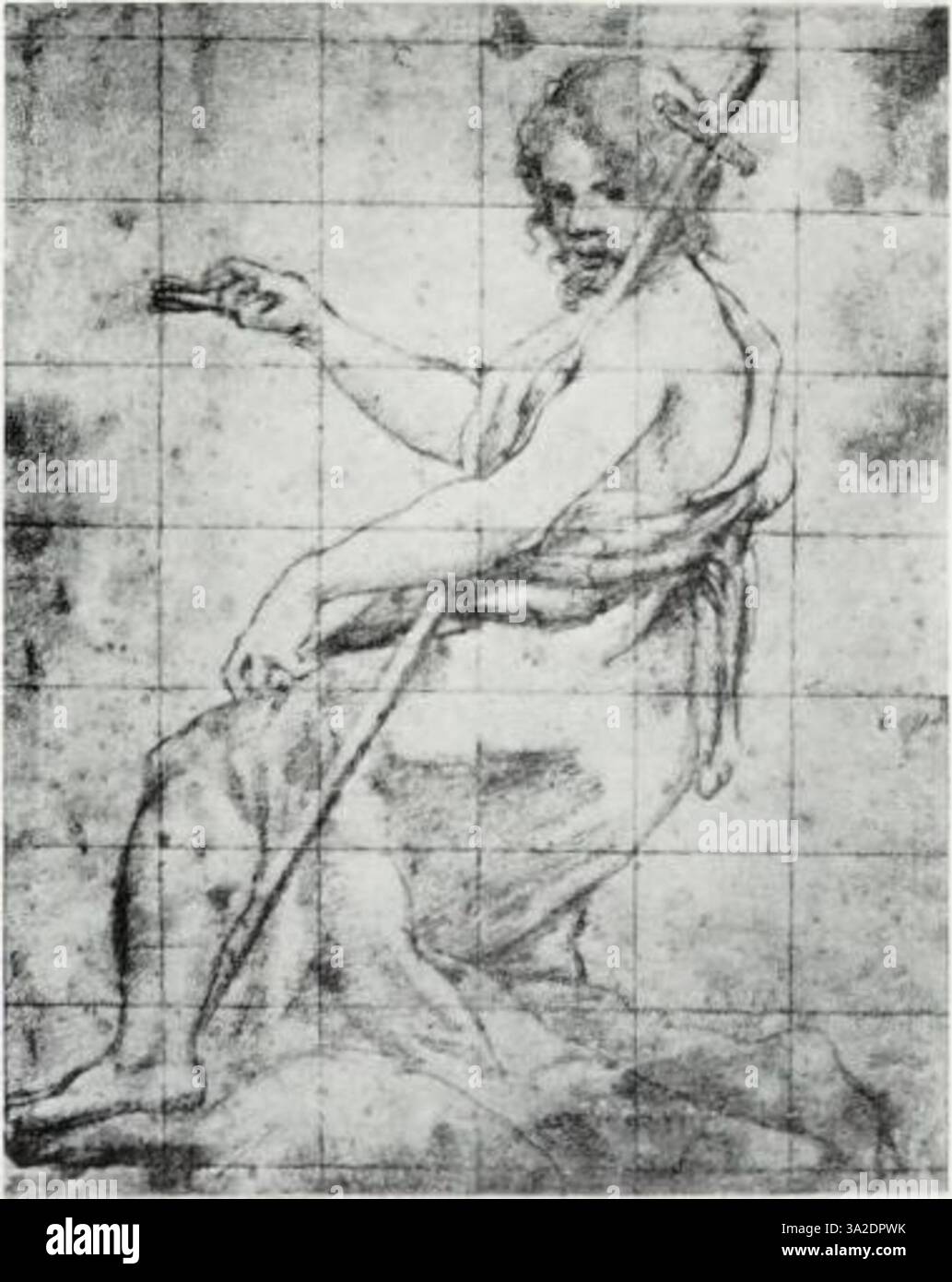 Cette peinture d’Antonio da Correggio montre son utilisation de lignes douces et fluides et de lumière pour capturer des thèmes religieux ou mythologiques, contribuant à sa réputation de compositions dynamiques et émotives. Banque D'Images