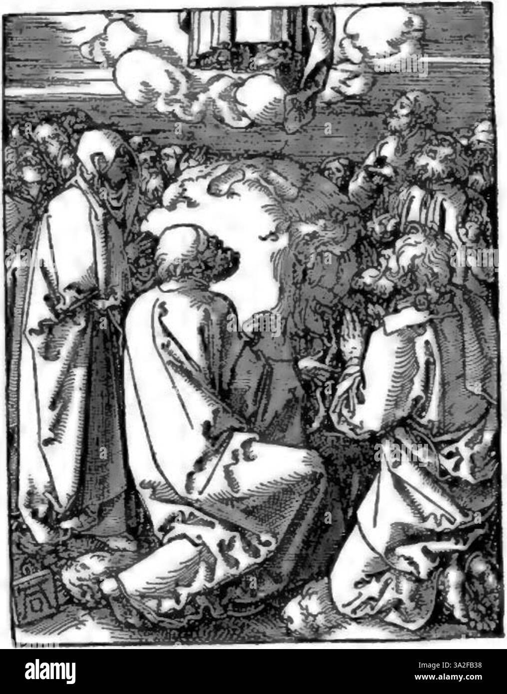 Les estampes d’Albrecht Dürer sont réputées pour leur exécution détaillée et leur maîtrise des techniques de gravure et de gravure sur bois. Son travail comportait souvent des sujets bibliques, philosophiques et moraux, reflétant les courants intellectuels de la Renaissance. Banque D'Images