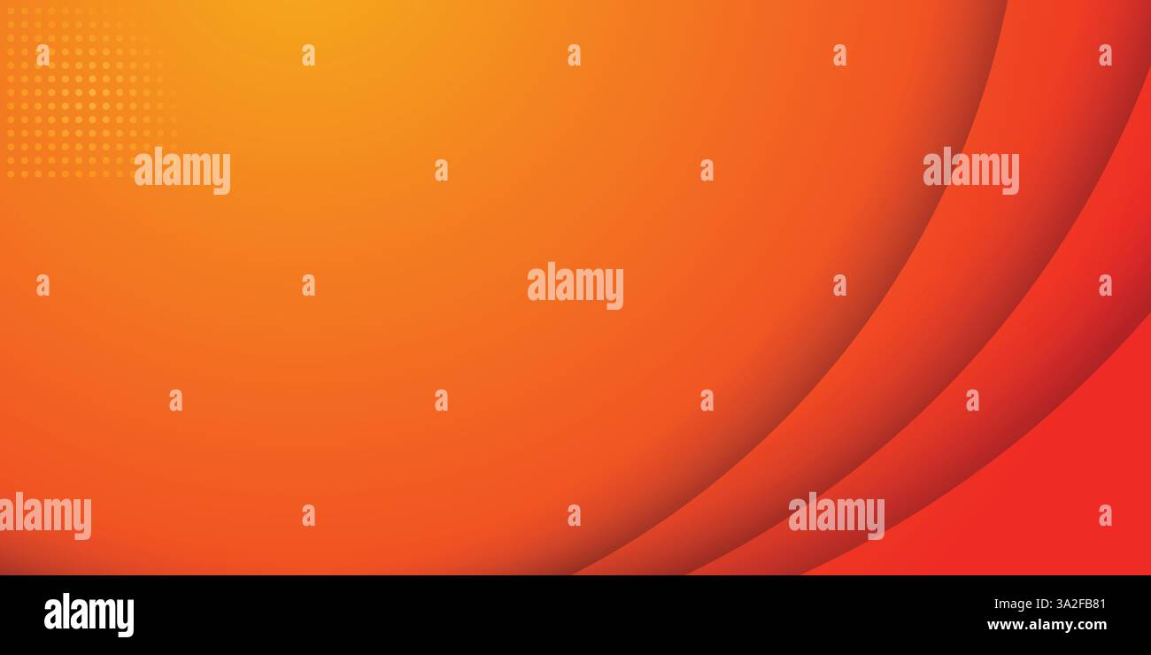 Fond orange abstrait, fond incurvé avec espace de copie, fond vectoriel simple futuriste moderne Illustration de Vecteur