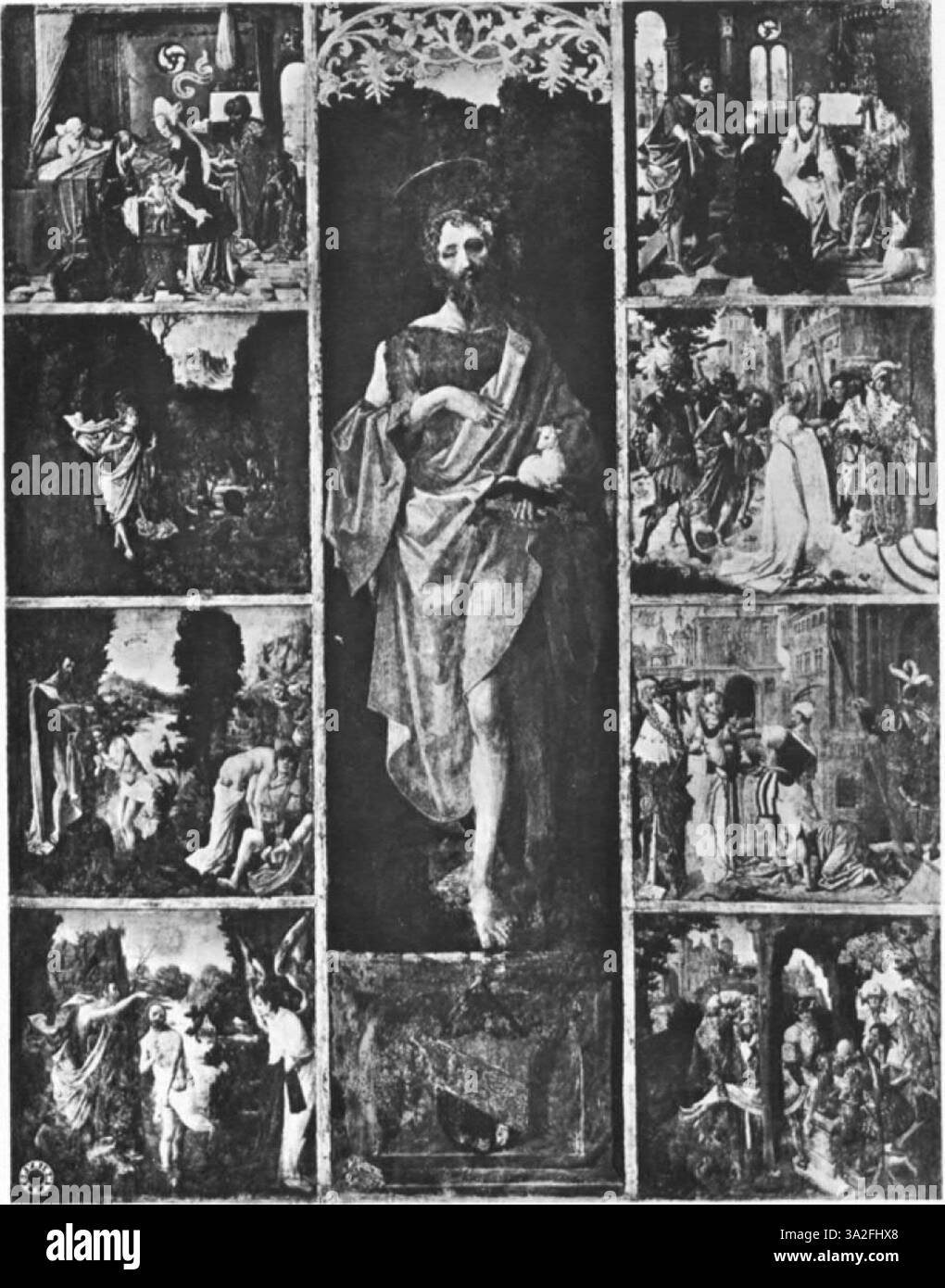 La peinture d'Adriaen Ysenbrant illustre le style maniériste d'Anvers, marqué par des formes déformées et l'utilisation de couleurs vibrantes pour créer un impact émotionnel. Banque D'Images