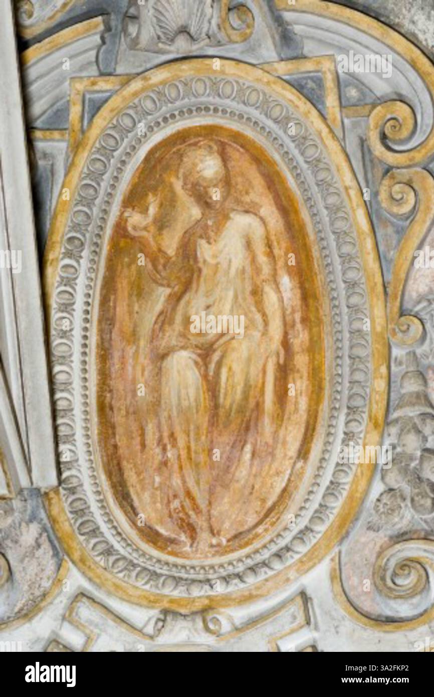 Cette œuvre monochrome d’Andrea Schiavone représente une figure féminine, explorant la dynamique subtile de la forme et de l’expression dans une palette de couleurs restreinte. L’artiste utilise l’ombrage pour accentuer la posture et le ton émotionnel de la figure, soulignant la qualité sculpturale du sujet. Banque D'Images