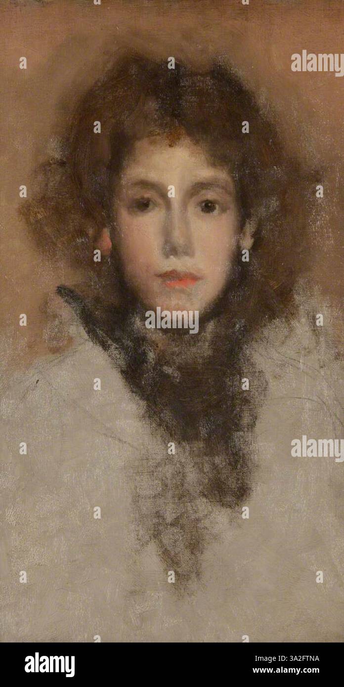 Little Juniper Bud (Lizzie Willis) dépeint le jeune sujet avec une présence naturelle, presque intime, capturant les traits délicats de la figure dans des tons doux. Banque D'Images