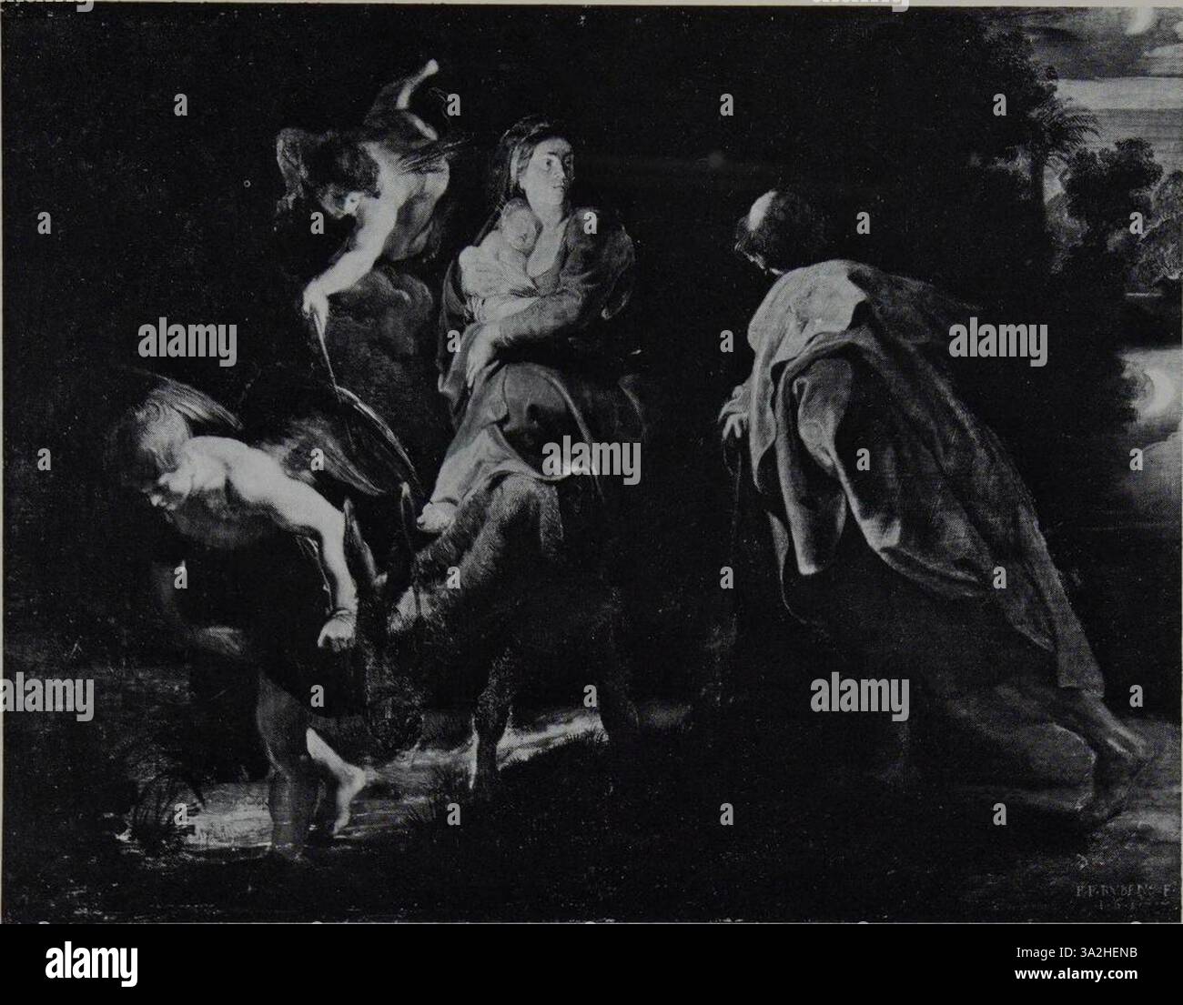 Dans cette œuvre, Adam Elsheimer dépeint une scène historique ou religieuse avec des figures finement rendues. L'utilisation du chiaroscuro ajoute de la profondeur et de la résonance émotionnelle à la composition. Banque D'Images