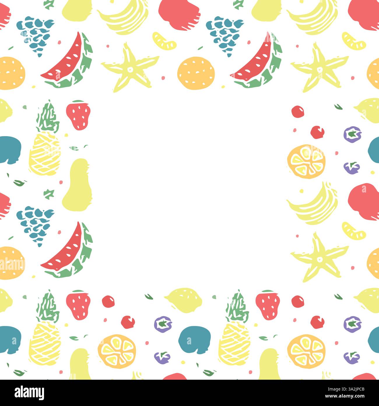 Cadre de vecteur de fruits Illustration de Vecteur