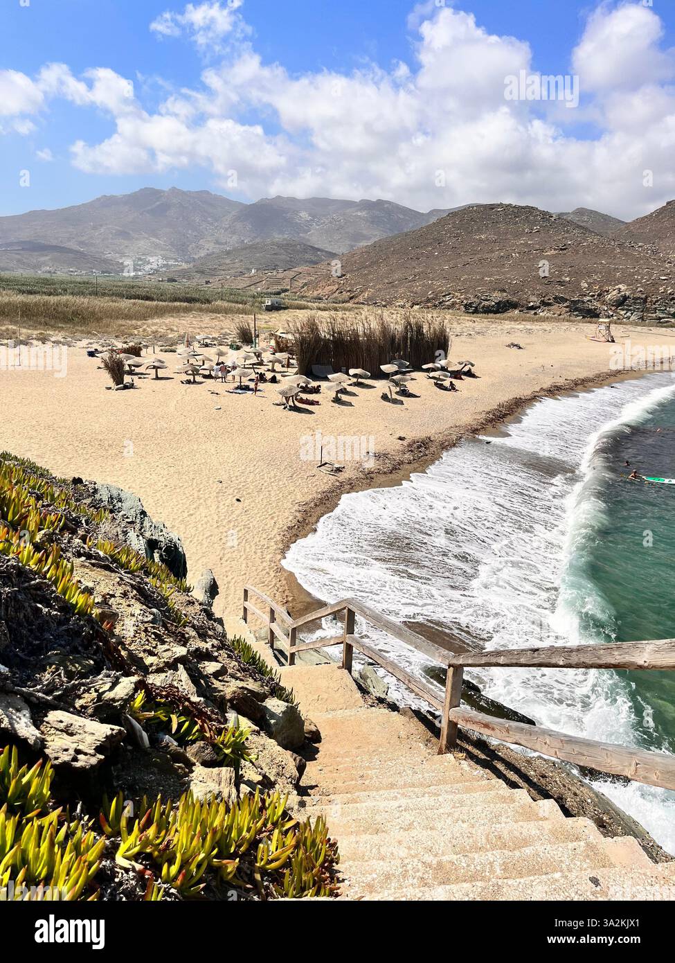 Kolimvithra plage île de Tinos, Grèce - Image de stock capturée avec un smartphone
