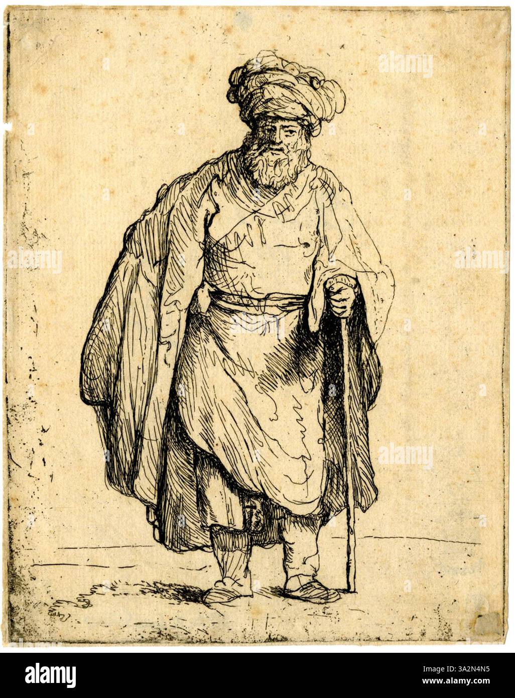 Ce portrait de 1848, attribué à Karel Van Der Pluym, présente Rembrandt avec un accent sur son visage expressif et une utilisation détaillée de la lumière et de l'ombre pour améliorer son intensité émotionnelle. Banque D'Images Ce portrait de 1848, attribué à Karel Van Der Pluym, présente Rembrandt avec un accent sur son visage expressif et une utilisation détaillée de la lumière et de l'ombre pour améliorer son intensité émotionnelle. Banque D'Images