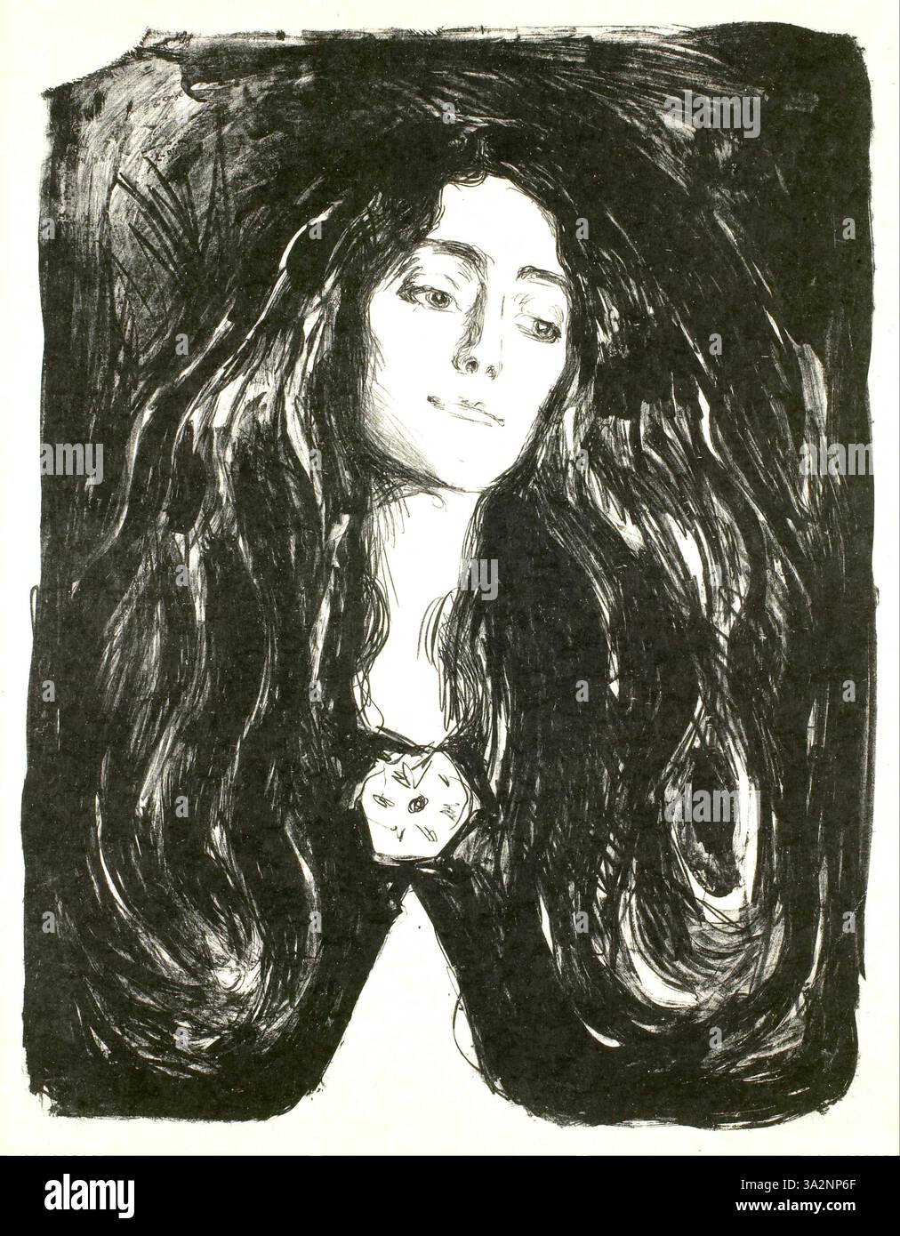 Edvard Munch - la broche - Eva Mudocci - 1903 Banque D'Images