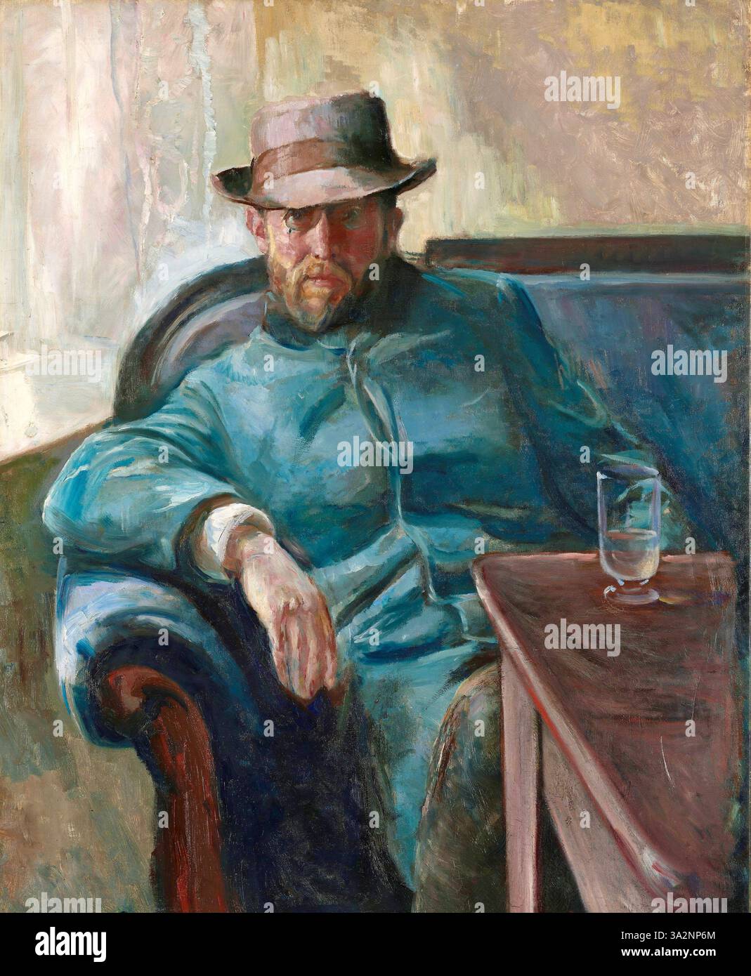 Edvard Munch - Portrait de Hans Jaeger - 1889 Banque D'Images