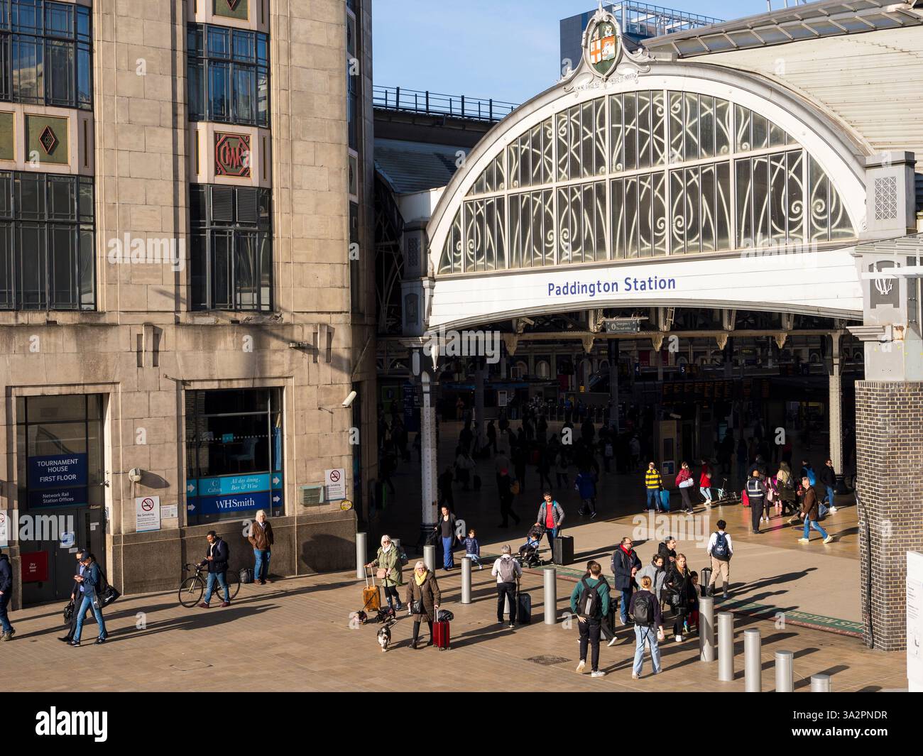 Londres Paddington, chemin de fer et station de métro, Londres, Angleterre, Royaume-Uni, GB. Banque D'Images