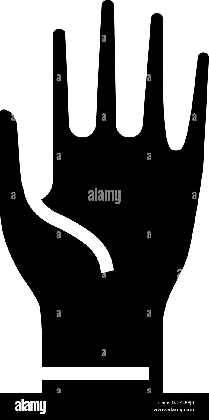 gants chirurgicaux illustration vectorielle d'icône de glyphe de chirurgien Illustration de Vecteur
