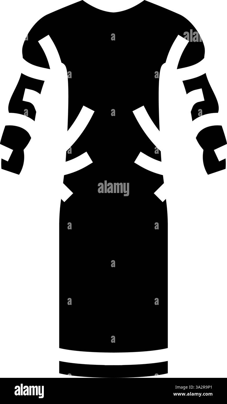 illustration vectorielle d'icône de glyphe de chirurgien de robe chirurgicale Illustration de Vecteur