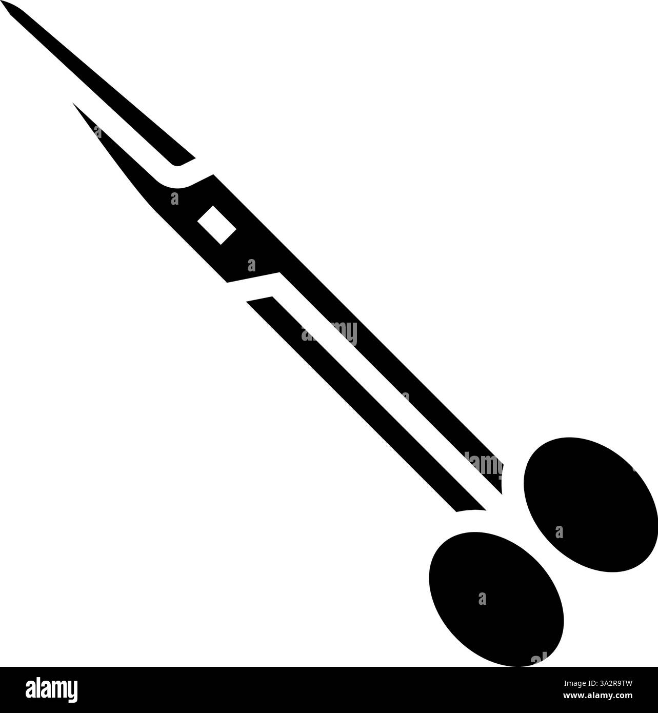 ciseaux chirurgicaux chirurgien icône glyphe illustration vectorielle Illustration de Vecteur