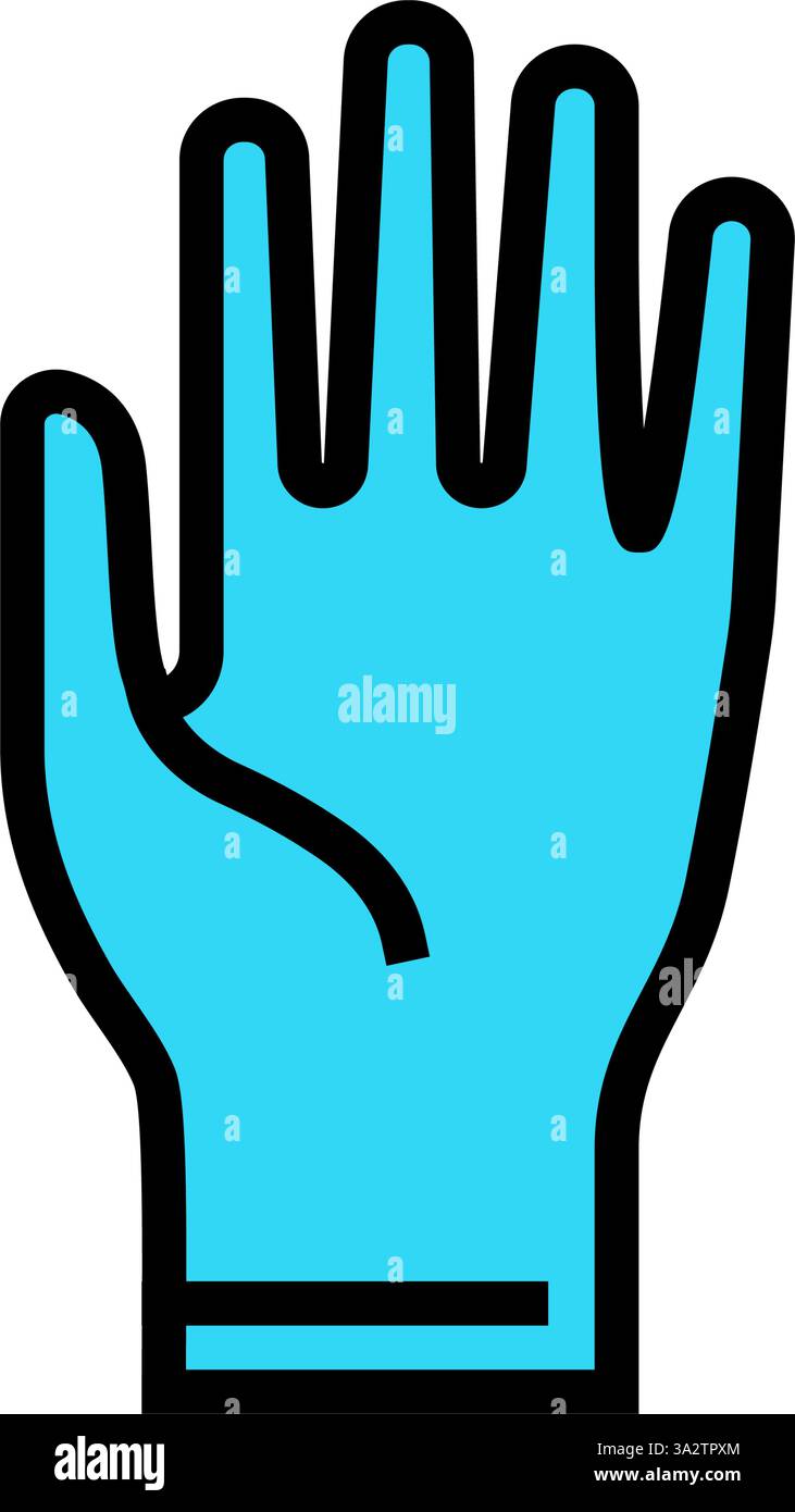illustration vectorielle d'icône de couleur de chirurgien de gants chirurgicaux Illustration de Vecteur