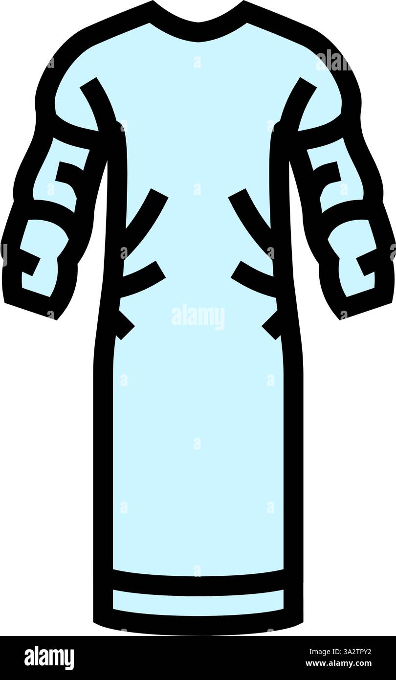 illustration vectorielle d'icône de couleur de chirurgien de robe chirurgicale Illustration de Vecteur