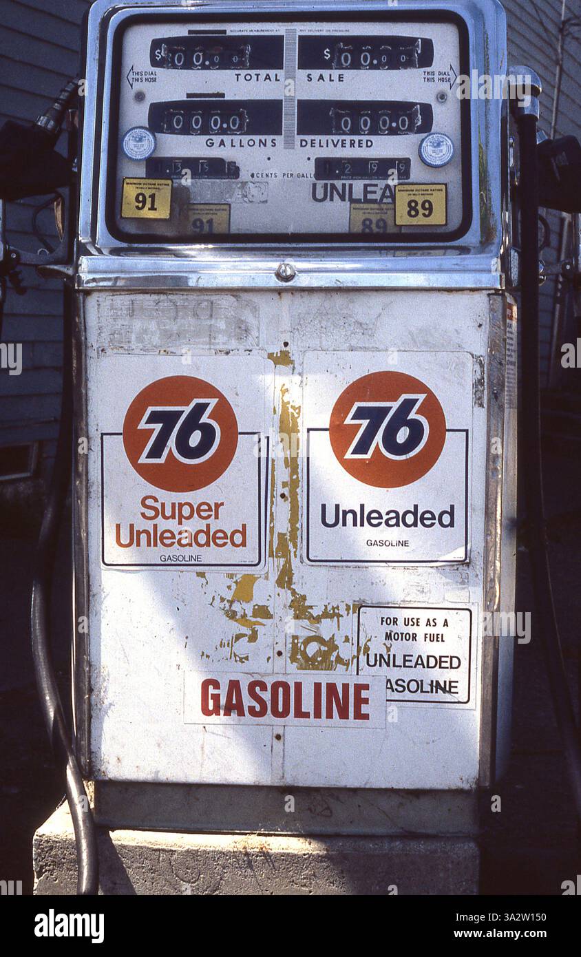 Pompe à gaz en Californie, USA, approx. 1988 Banque D'Images