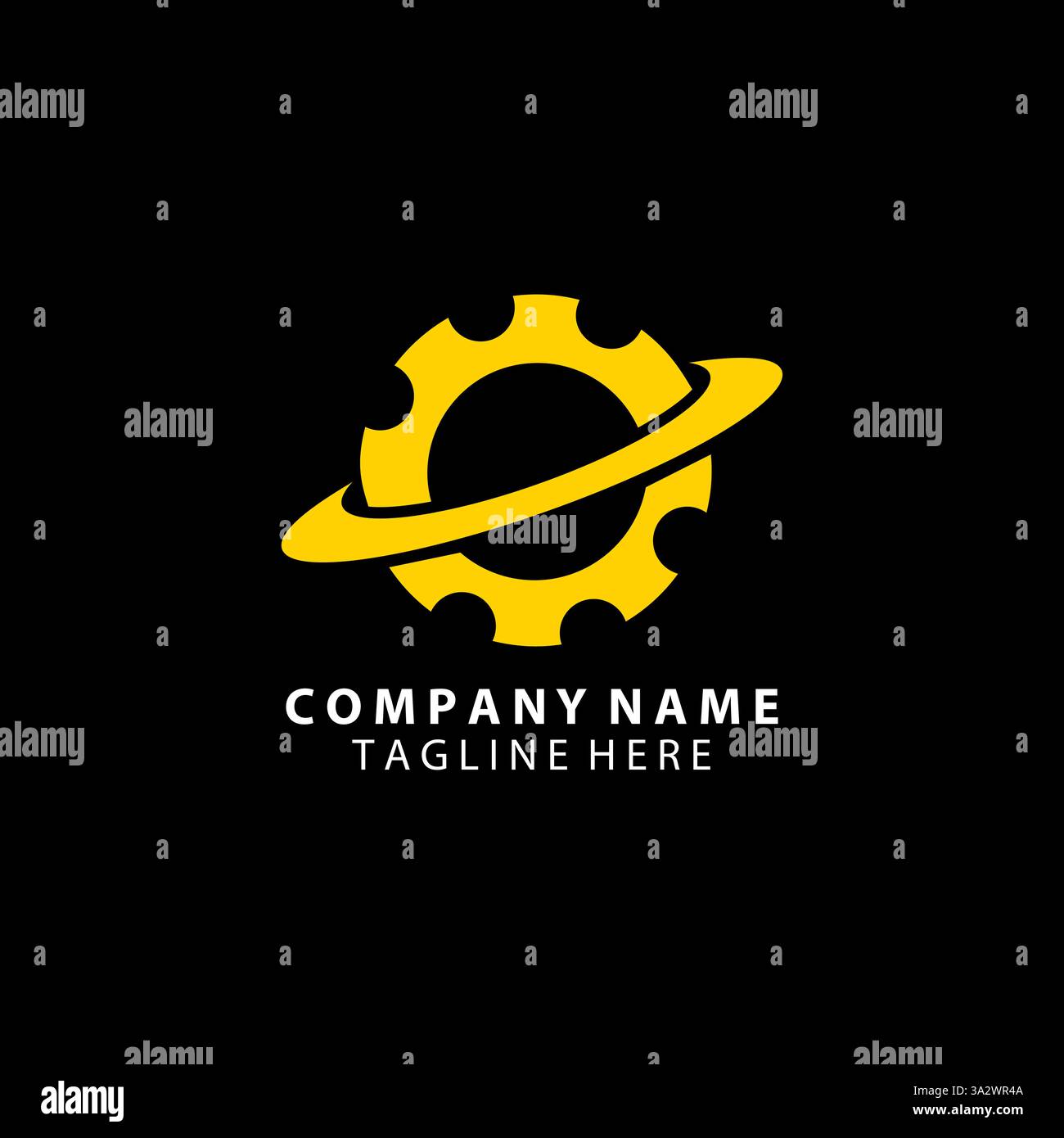 vecteur de conception de logo orbit gear Illustration de Vecteur