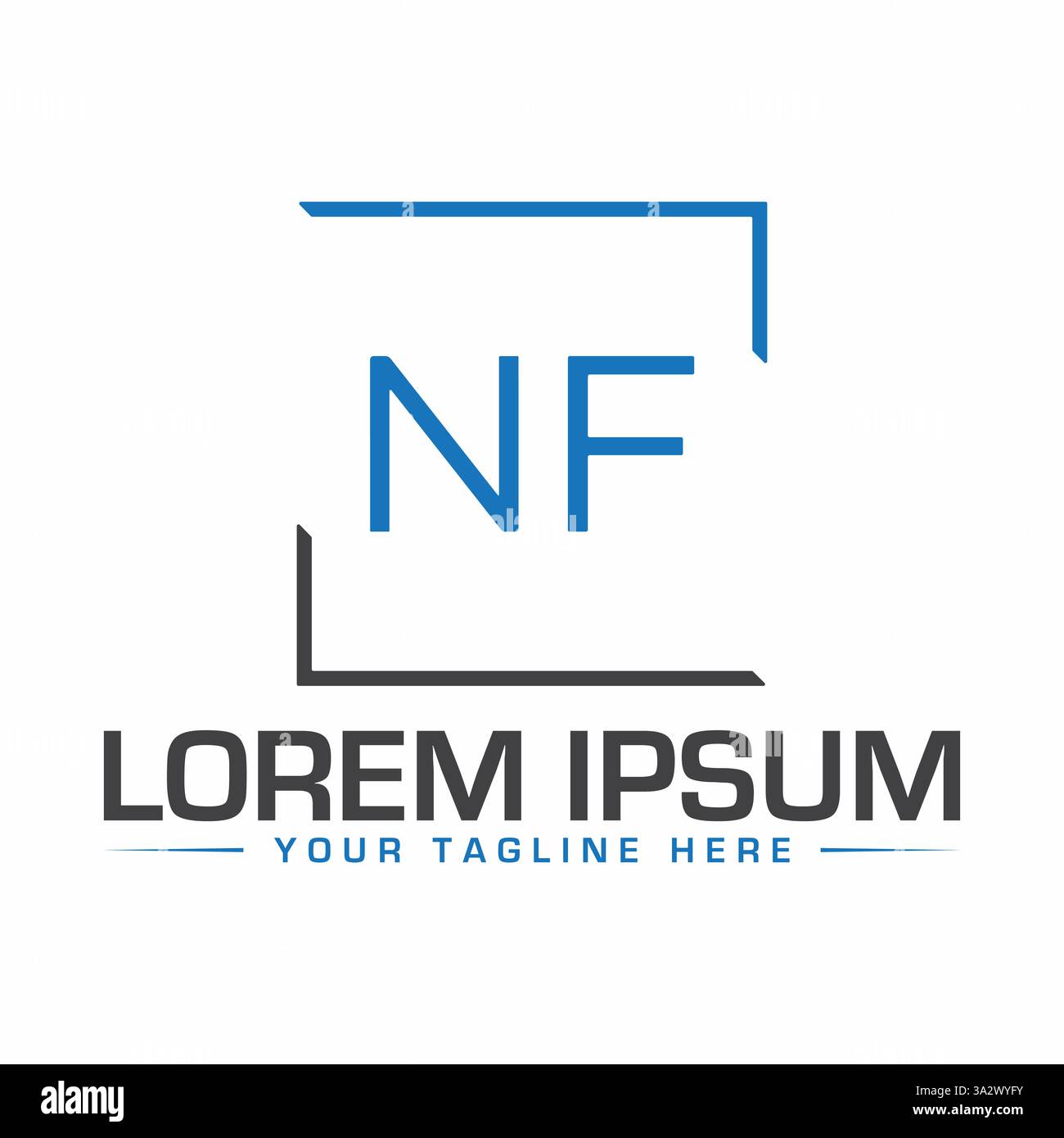Logo NF Letter Design Illustration de Vecteur