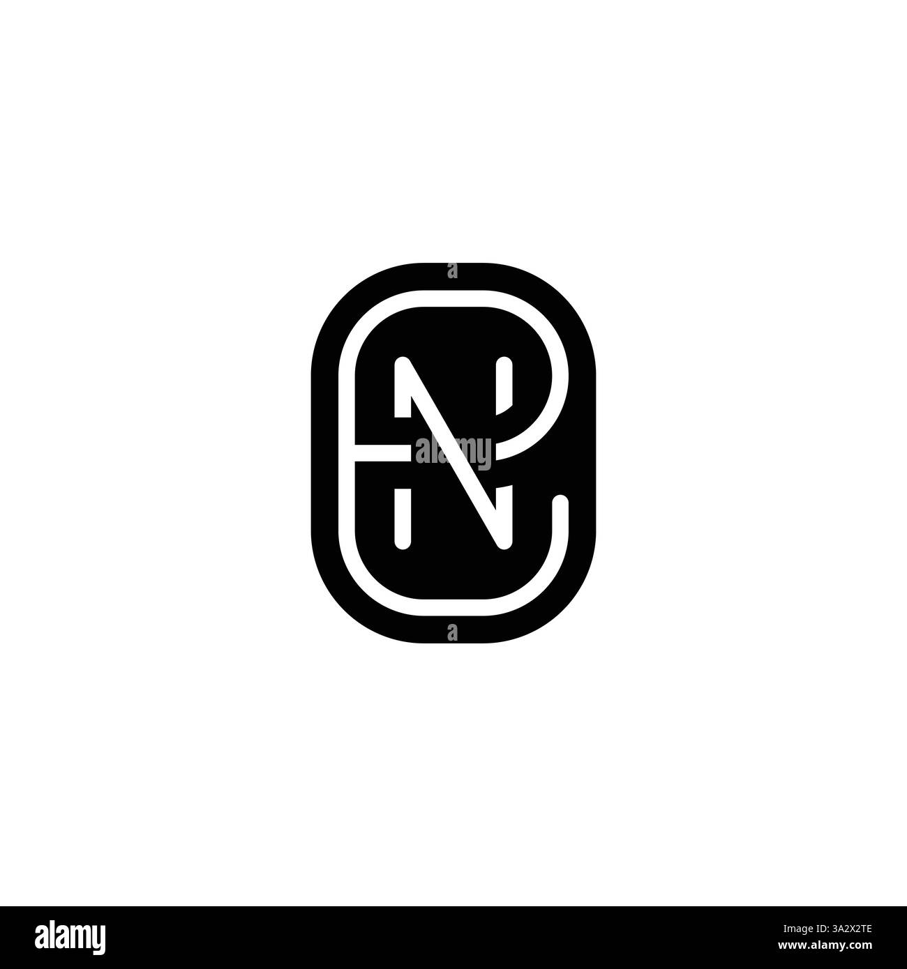 Alphabet Monogram en ne logo pour Branding solutions Illustration de Vecteur