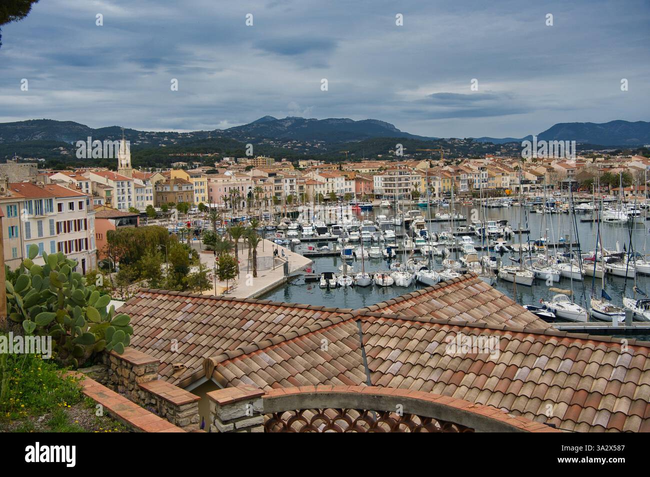 Sanary-sur-mer sur la Côte d'azur en France Banque D'Images