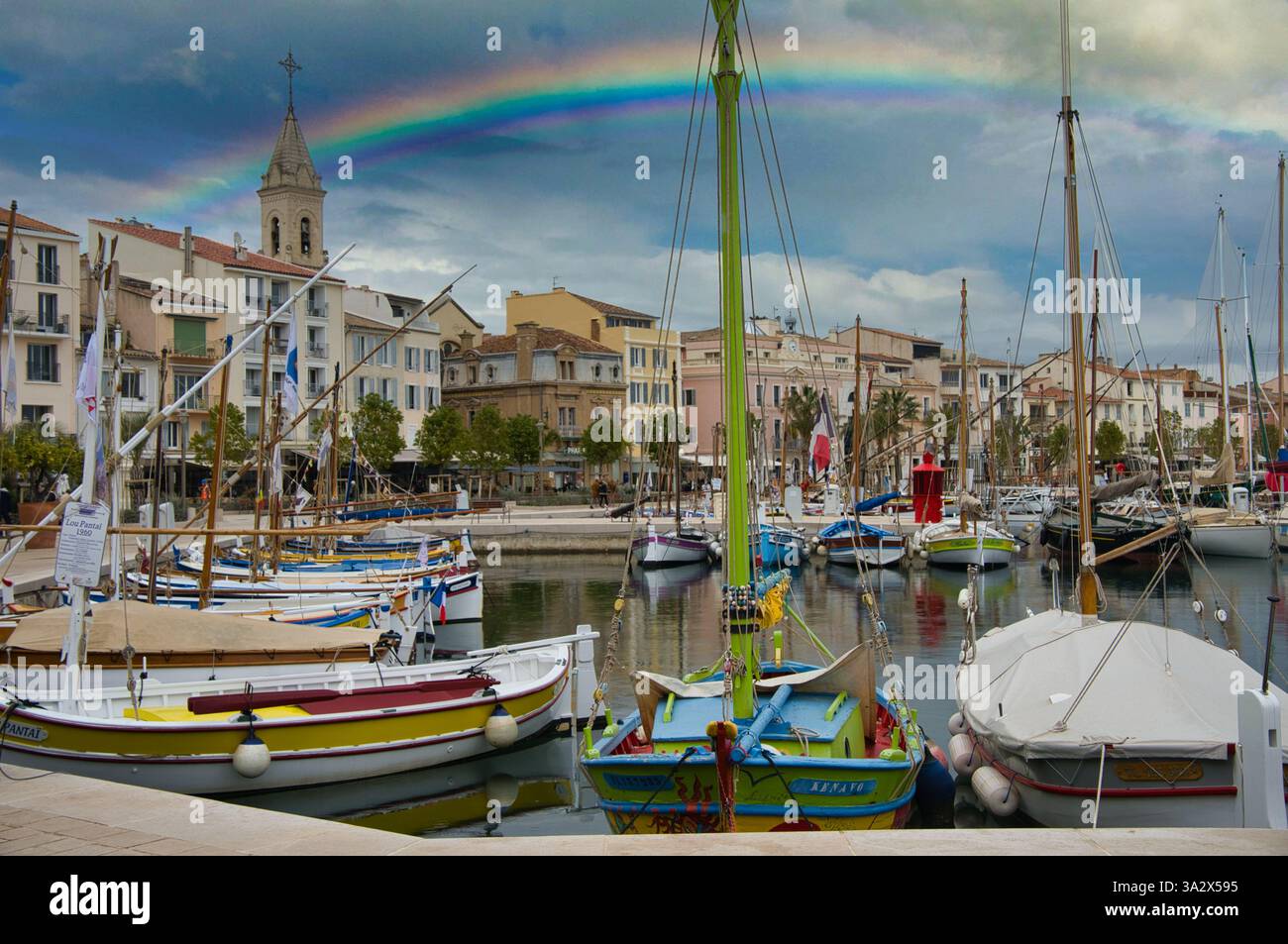 Sanary-sur-mer sur la Côte d'azur en France Banque D'Images